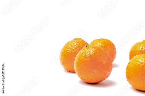 Tangerine or Mandarin. Isolated on White Background.