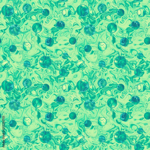 Illustrated abstract seamless green background