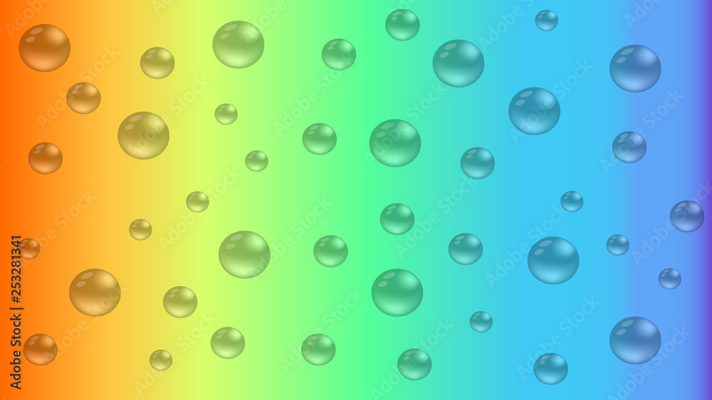 Colorful abstract background with bubbles. Vector illustration.