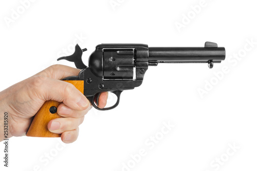 Canvas Print Hand with revolver gun