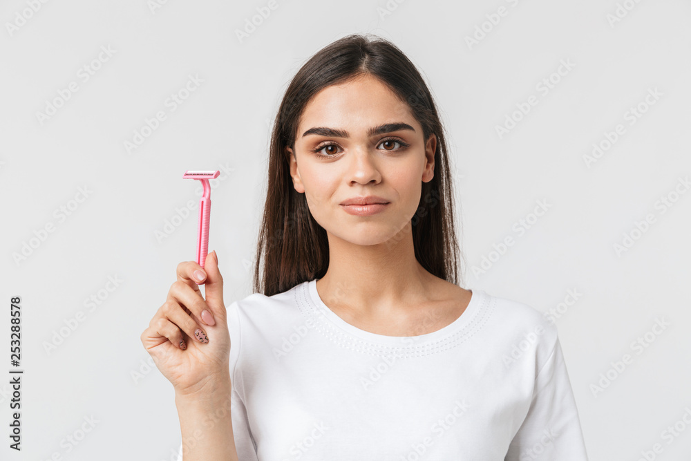 Portrait of a beautiful young woman casualy dressed Portrait of a beautiful young woman casualy dressed