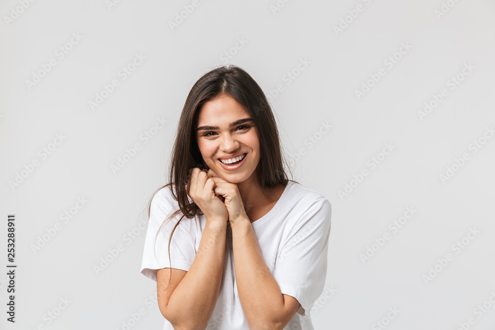 Portrait of a beautiful young woman casualy dressed Portrait of a beautiful young woman casualy dressed