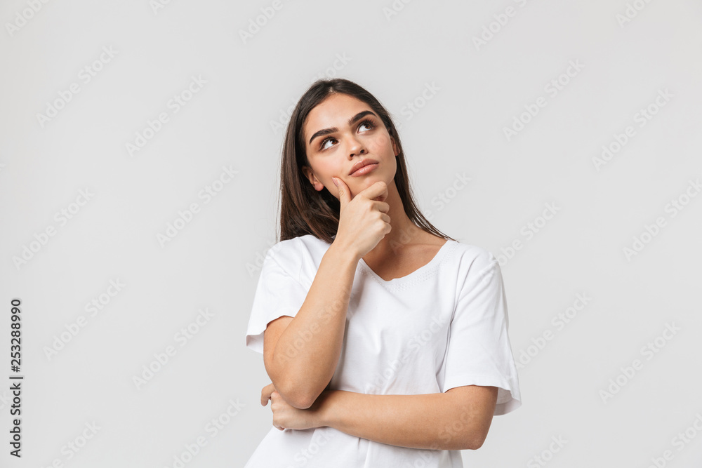 Portrait of a beautiful young woman casualy dressed Portrait of a beautiful young woman casualy dressed