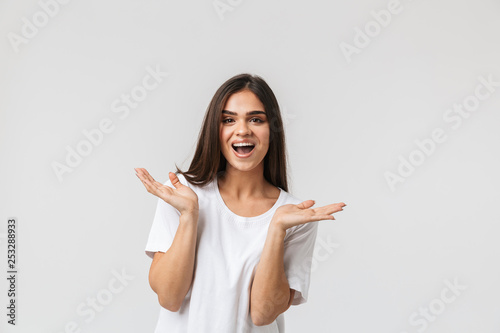 Portrait of a beautiful young woman casualy dressed photo