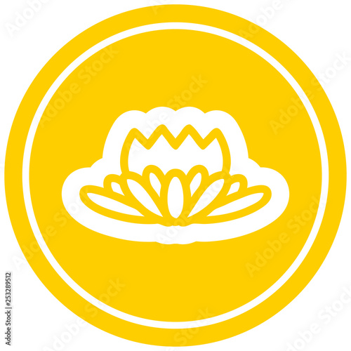 lotus flower circular icon