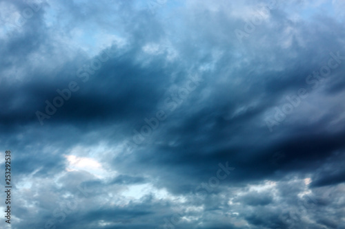 Dramatic sky with gray clouds. Abstract background.