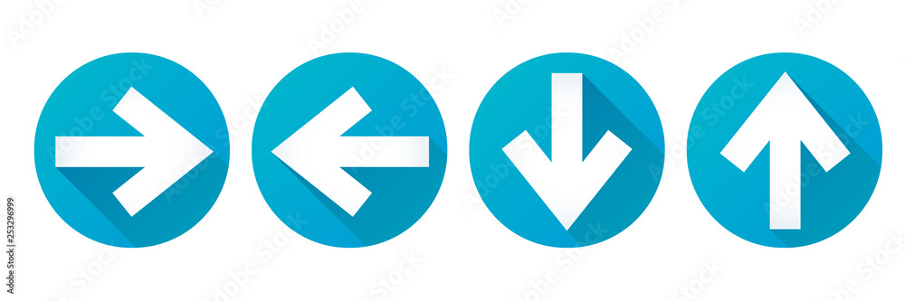 Arrow icons set. Flat design - Vector Arrow icons set. Flat design - Vector