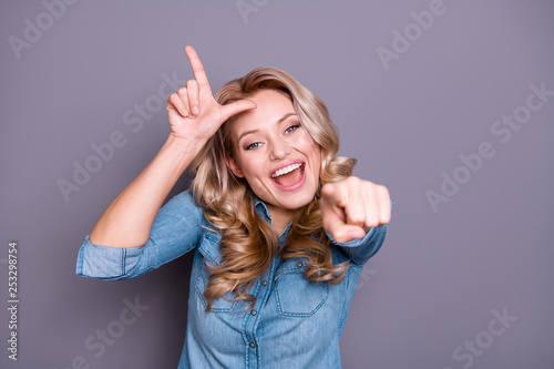 Slika na platnu Close-up portrait of her she nice cute lovely charming attractive wavy-haired ch