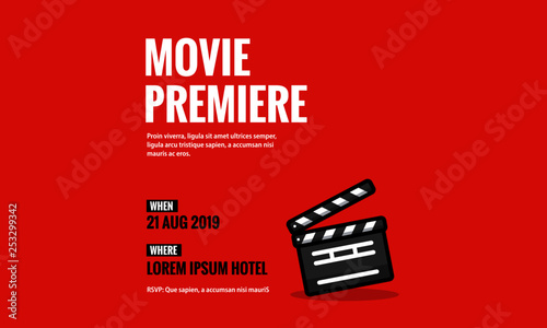 Movie Premiere Ticket Invitation Design with Where and When Details