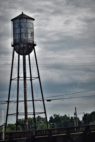 Water tower near the railway