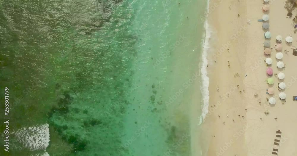 beautiful beach aerial view at 4 to video, tourists relax on the beach beautiful beach aerial view at 4 to video, tourists relax on the beach
