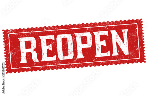Reopen sign or stamp