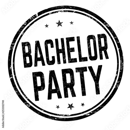 Bachelor party sign or stamp