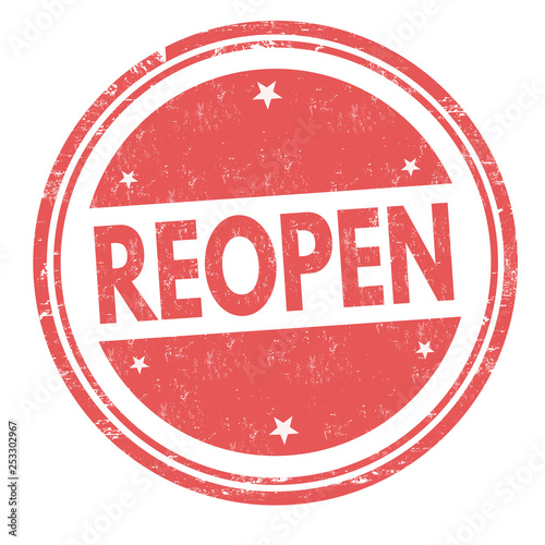 Reopen sign or stamp