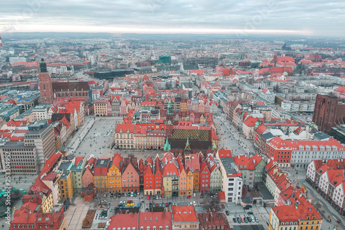 Obraz na płótnie Wroclaw from above w salonie
