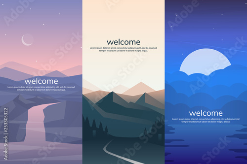 Vector landscapes set 