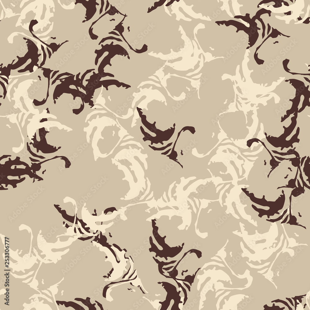 Urban UFO camouflage of various shades of beige and brown colors