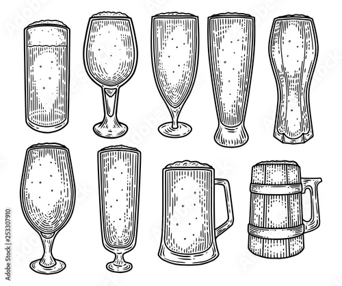 Sketch of beer mug or jug, cup or goblet, tankard