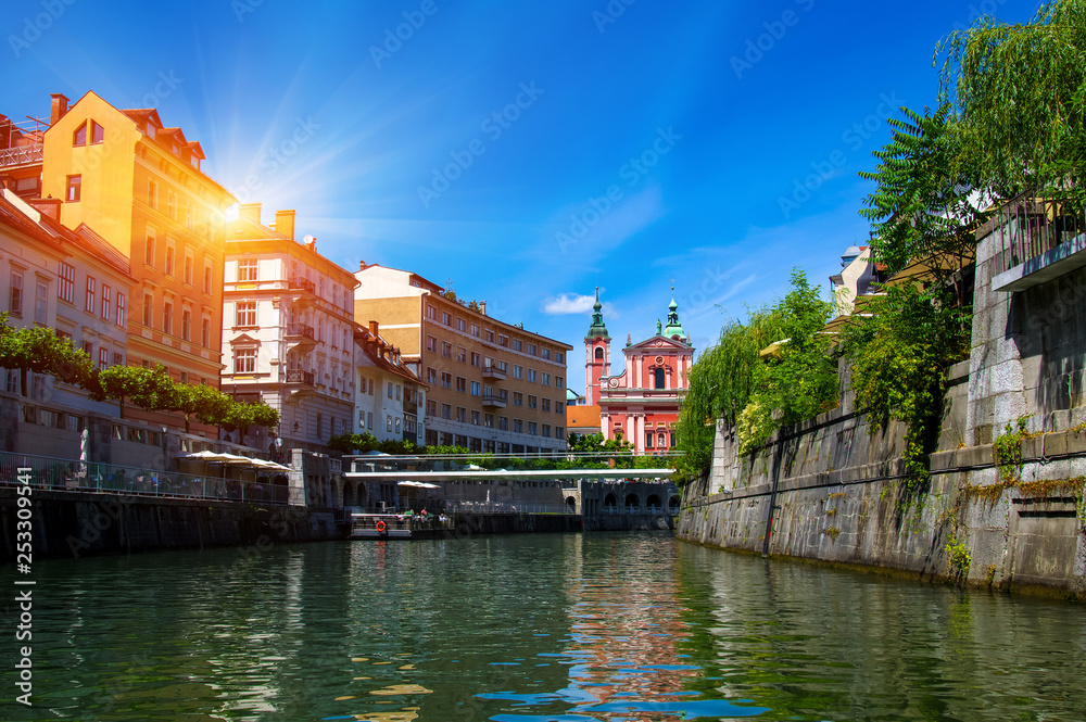 Obraz premium Ljubljanica river canal