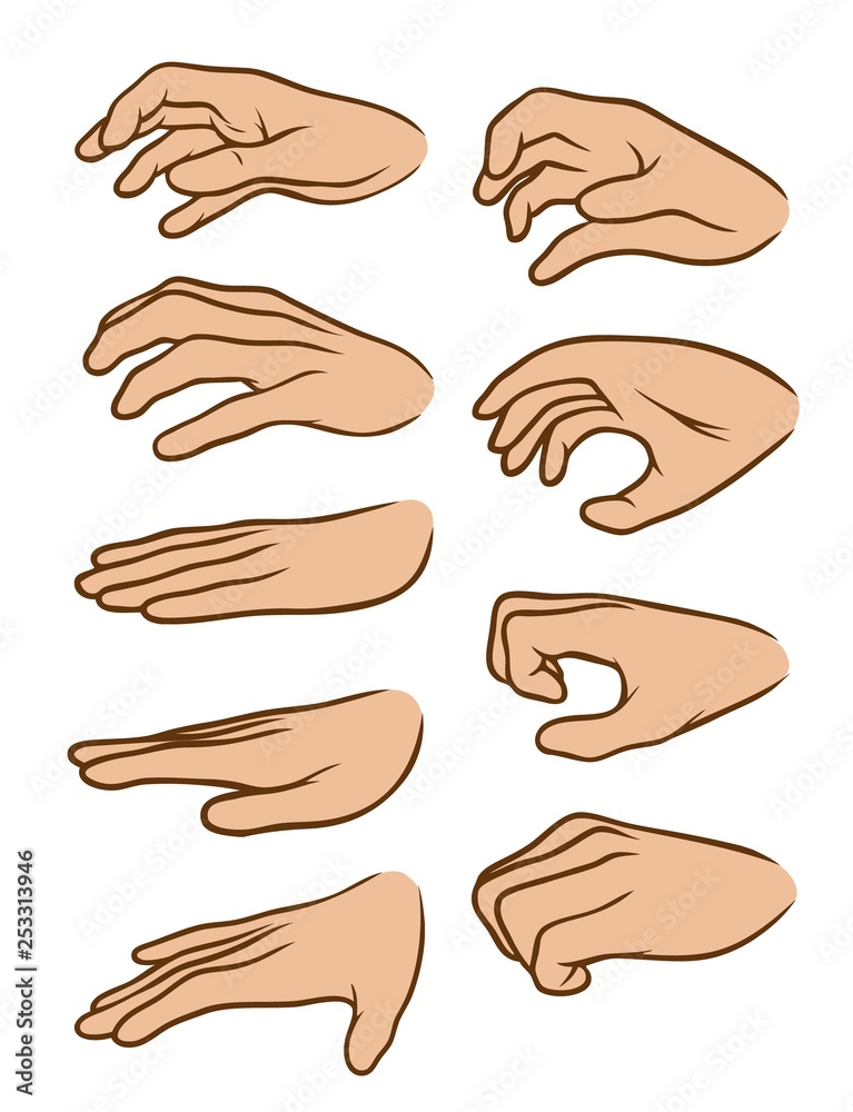 cartoon human hands