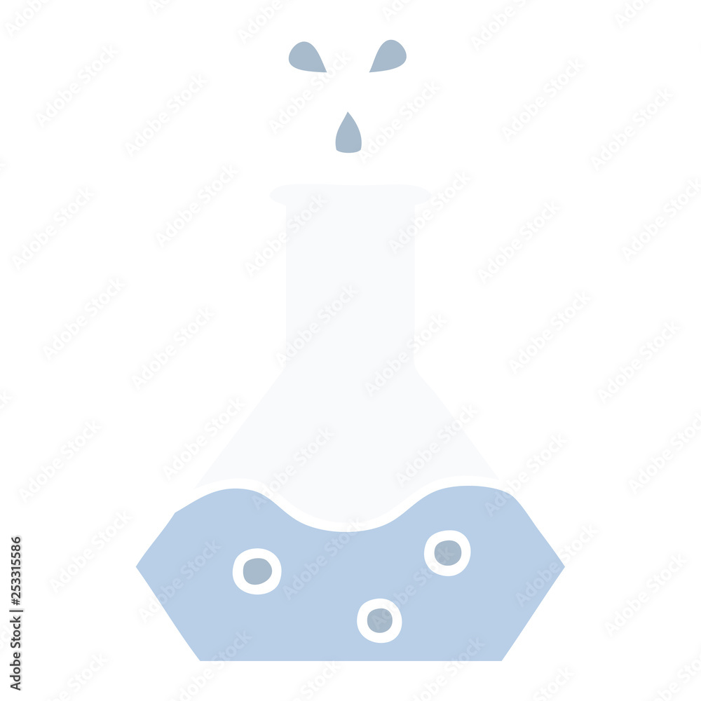 flat color retro cartoon science experiment flat color retro cartoon science experiment