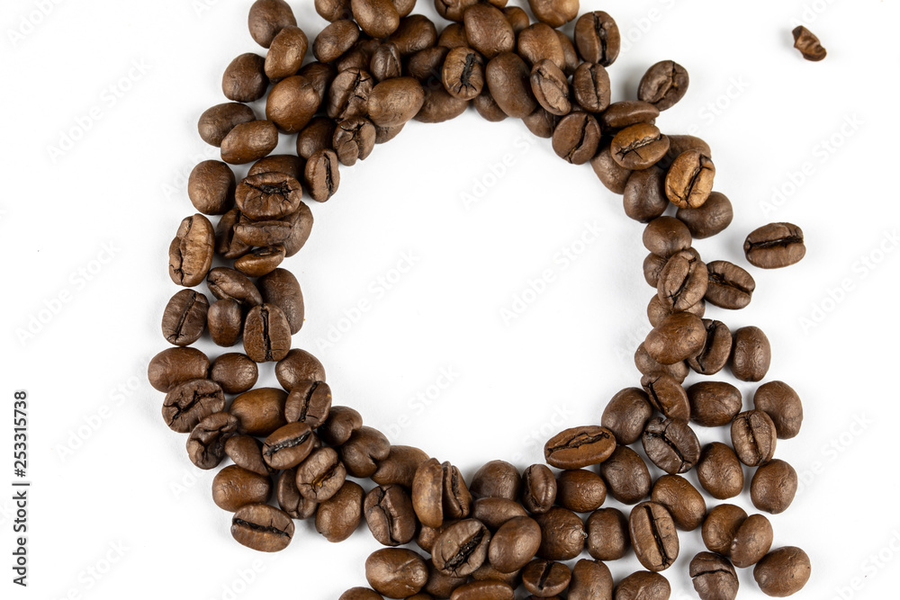 Coffee beans and Circle Blank Coffee beans and Circle Blank