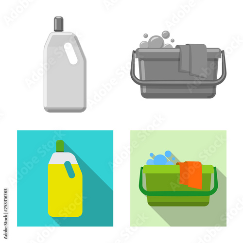 Vector design of cleaning and service icon. Collection of cleaning and household stock vector illustration.