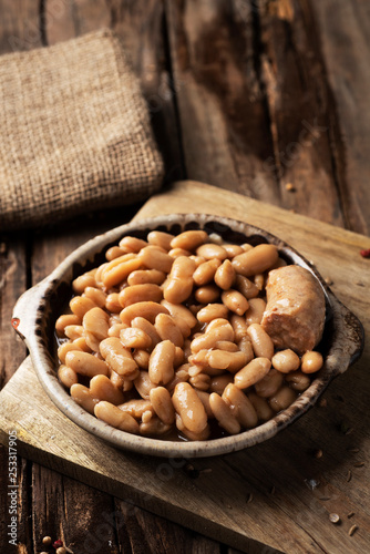 cassoulet de Castelnaudary, a French bean stew photo