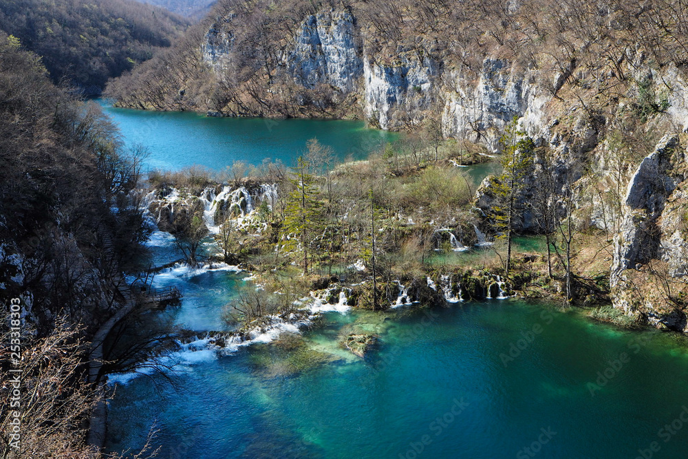 Multiple cascades in Plitvice Lakes National Park