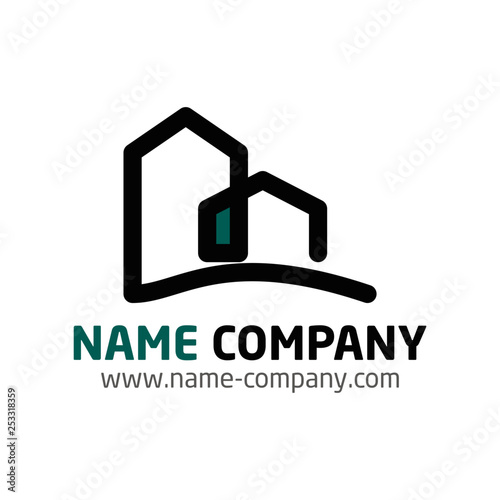 logo construction maison agence gestion immobilière