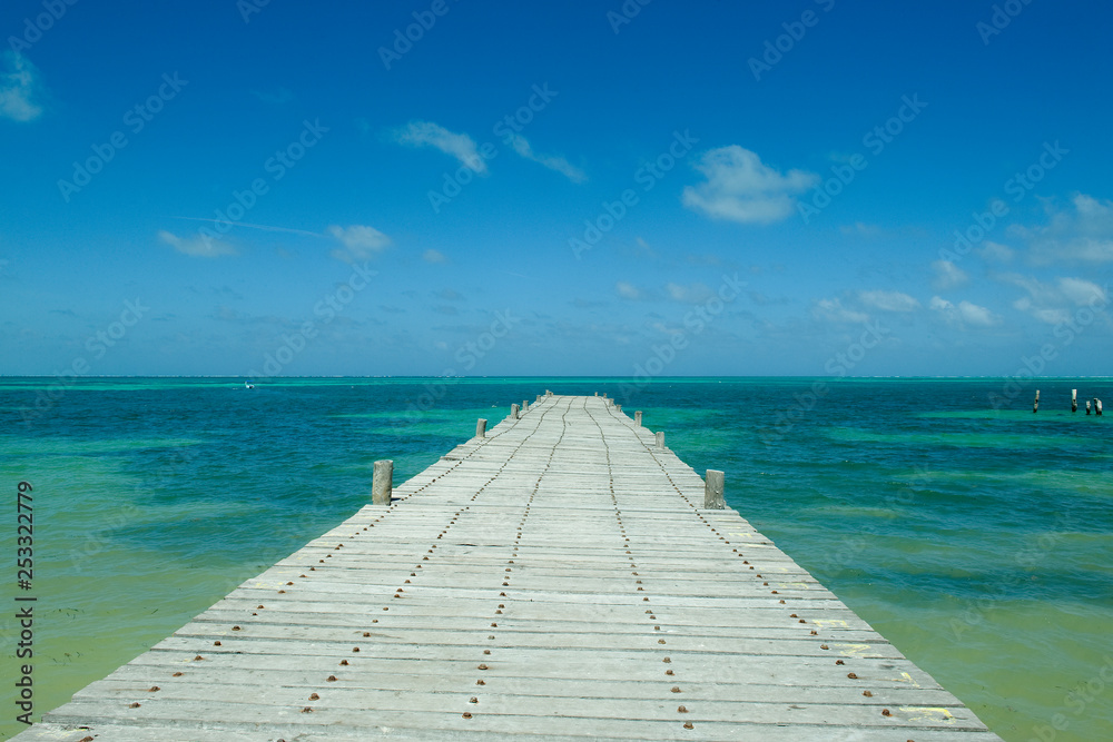 Fototapeta premium bridge over the caribbean sea