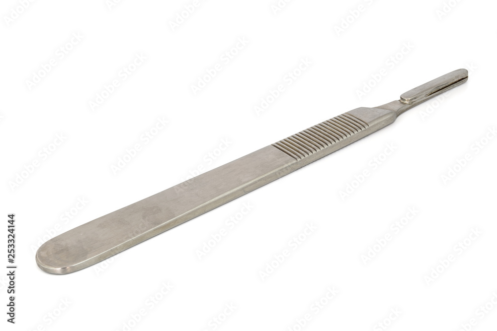 Surgical blade handle on white background Surgical blade handle on white background