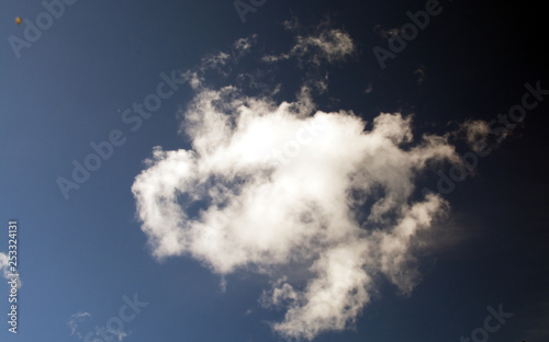 cloud on blue background