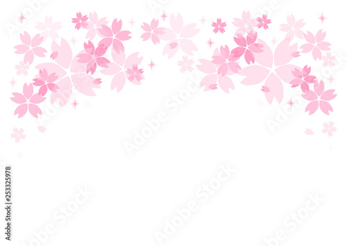Wallpaper Mural 桜の花模様のフレームイラスト Torontodigital.ca
