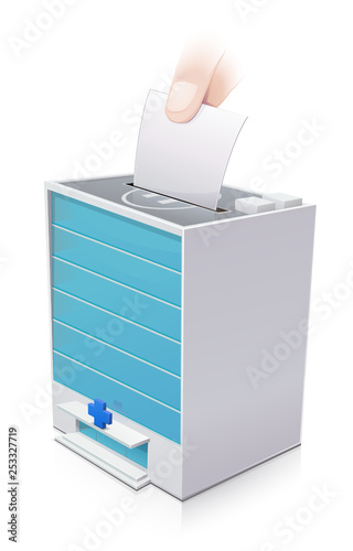 Hôpital et élection (reflet)