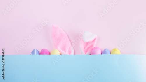 Easter scene with rabbit ears