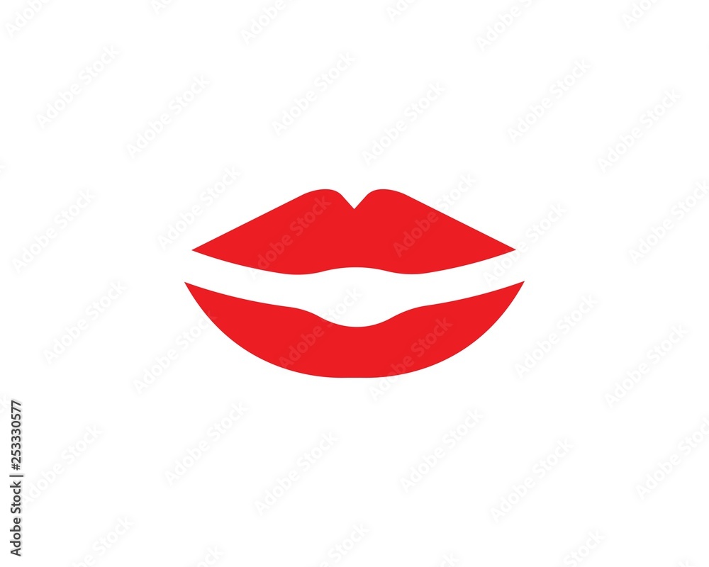 lips icon vector template design lips icon vector template design
