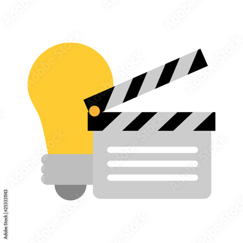 clapperboard bulb idea