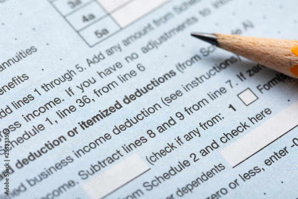 United States 1040 Tax Forms With Pencil For 2018 2019 Season United States 1040 Tax Forms With Pencil For 2018 2019 Season