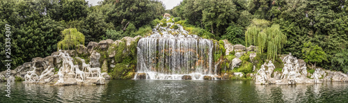 View on the fountain of Diana and Actaeon of the Royal Palace of Caserta. June 2018 Caserta, Campania - Italy