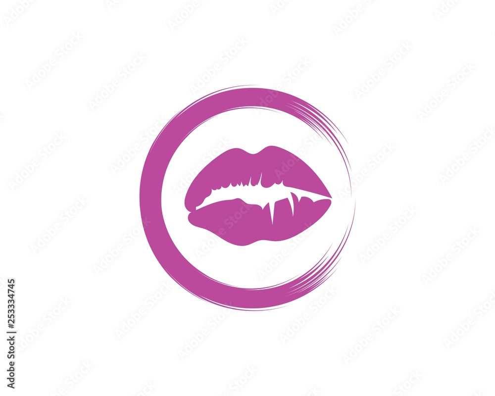 lips icon vector template design lips icon vector template design