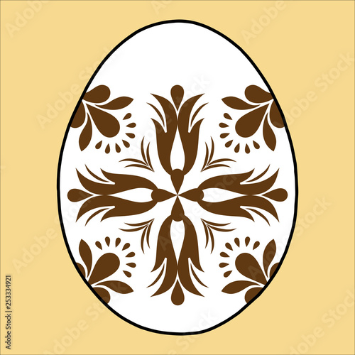 Easter egg joy holiday with a cross