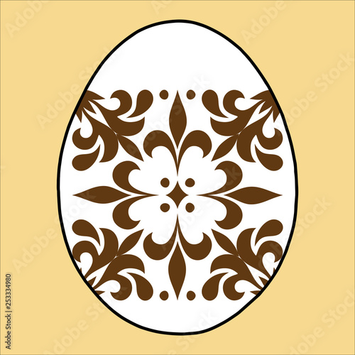 Easter egg joy holiday with a cross