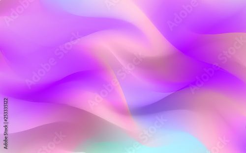 Geometric liquid form with various colors.