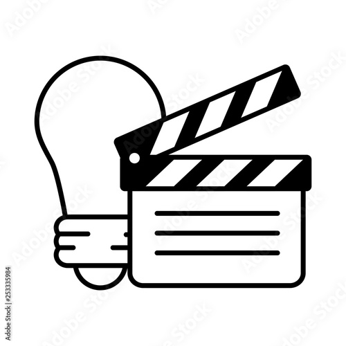 clapperboard bulb idea