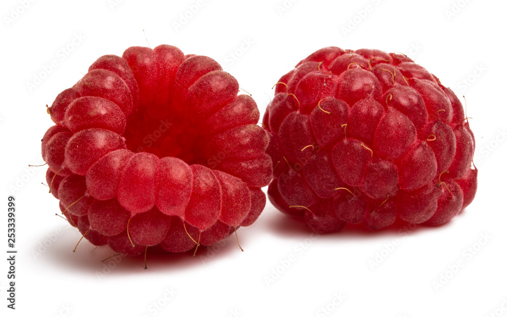 raspberries isolated