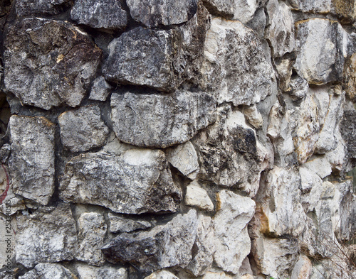 A Weathered Grey Stone Wall
