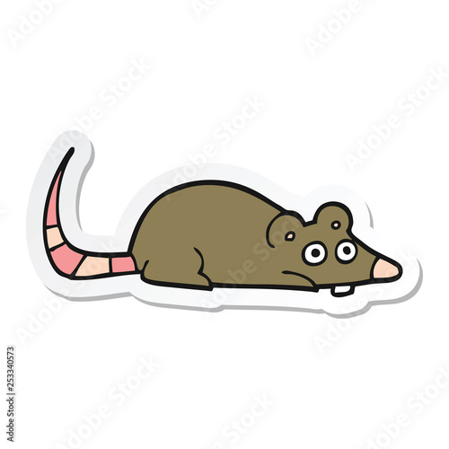 sticker of a cartoon mouse