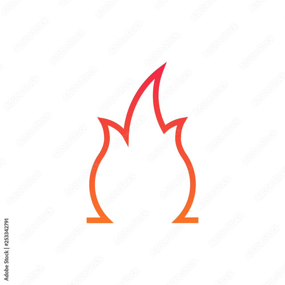 Fire or flame simple Logo. Vector illustration isolated on white background. Fire or flame simple Logo. Vector illustration isolated on white background.