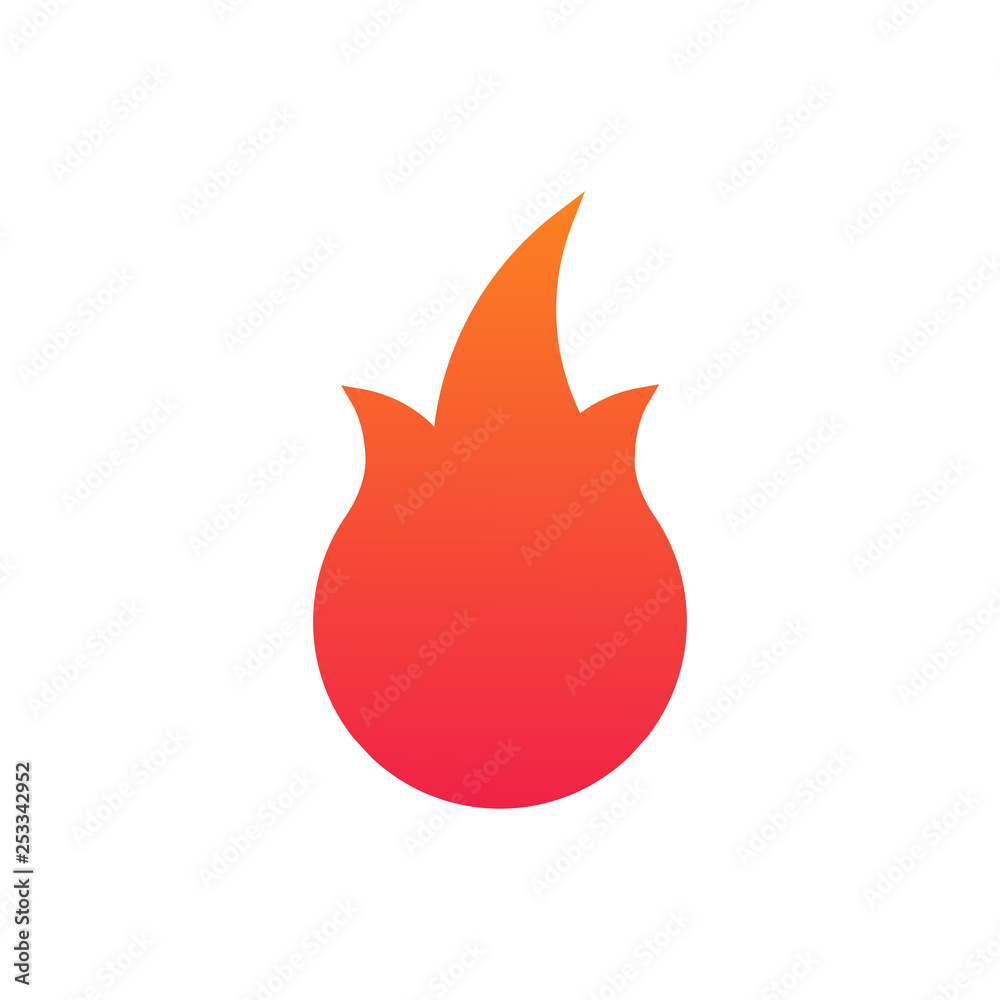 Fire or flame simple Logo. Vector illustration isolated on white background. Fire or flame simple Logo. Vector illustration isolated on white background.